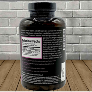 Alternative view of Astral Kratom White Bali Kratom Capsules 240ct