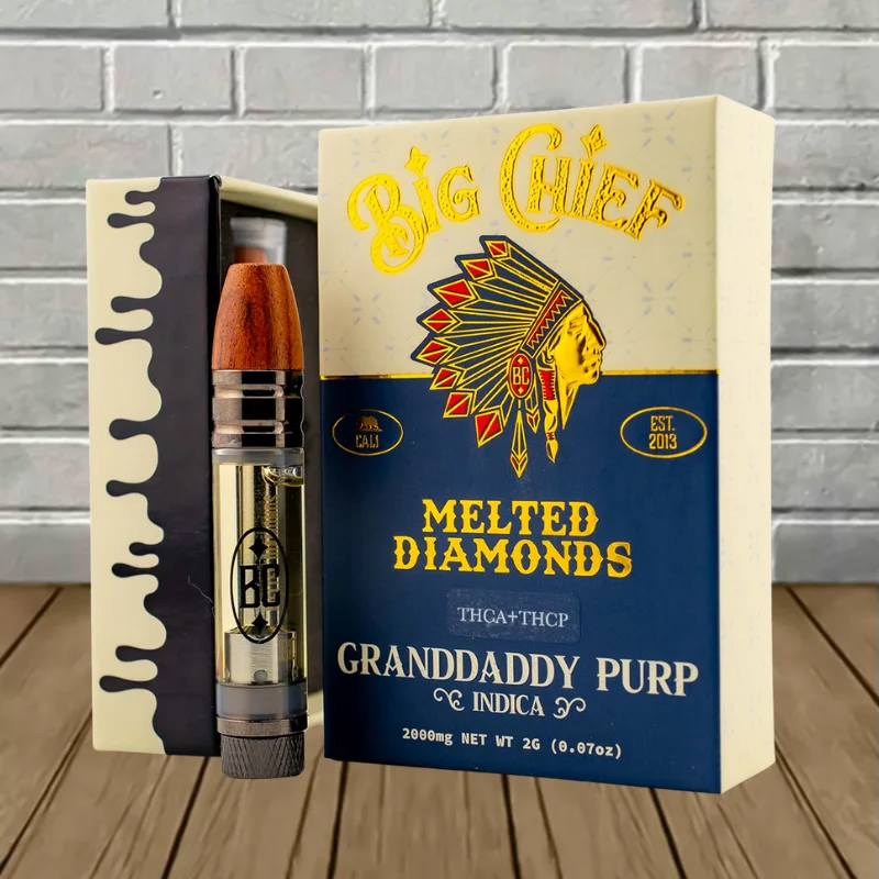 Big Chief Melted Diamonds THCA + THCP Vape Cartridge 2g — DISCONTINUED - Image 3