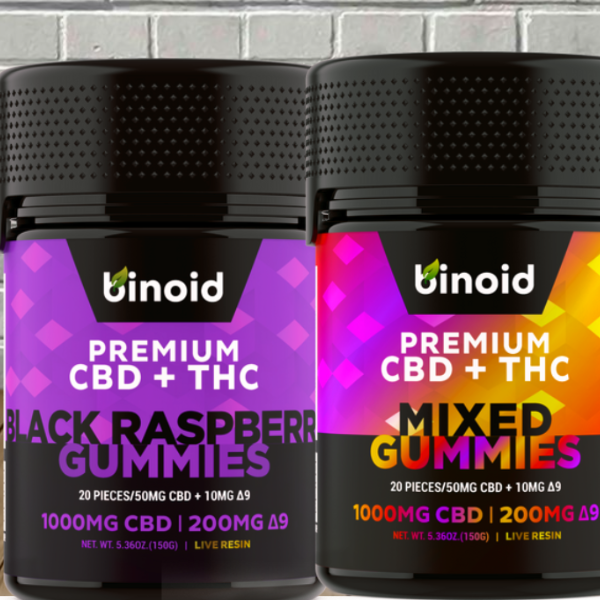 Binoid Premium Live Resin D9 + CBD Gummies 20ct — DISCONTINUED