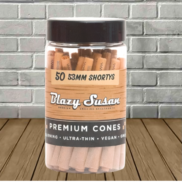 Blazy Susan 53mm Shortys Pre-Rolled Cones 50ct Jar - Image 2