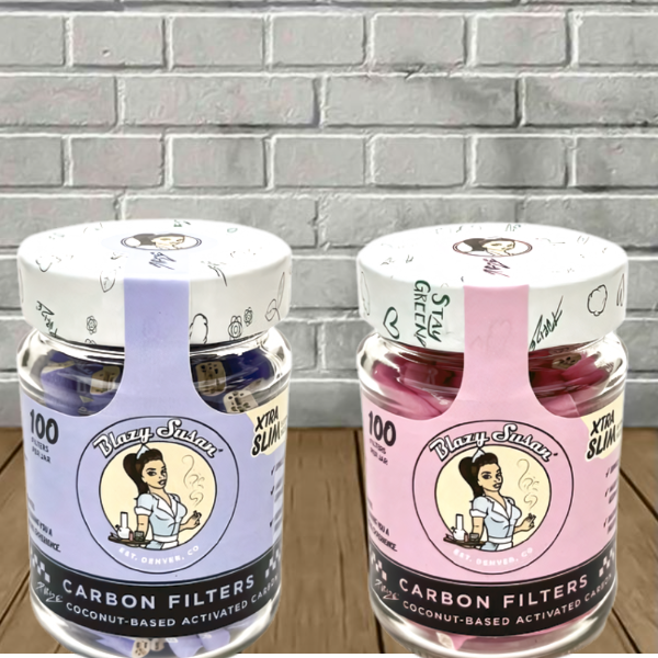 Blazy Susan Xtra Slim Activated Carbon Filter Tips 100ct Jar