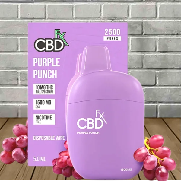 CBDfx Full Spectrum CBD + THC Disposable 2500 Puffs - Image 4