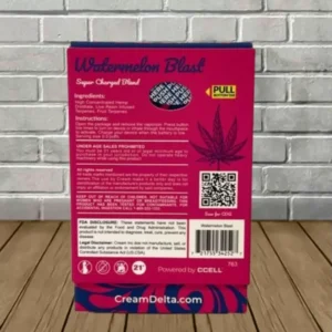 Alternative view of Cream Live Resin Super Charged D8 + THCP Blend Disposable 7g