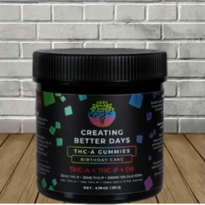 Creating Better Days THCa + THCP + D9 Gummies 360mg Birthday Cake Flavor
