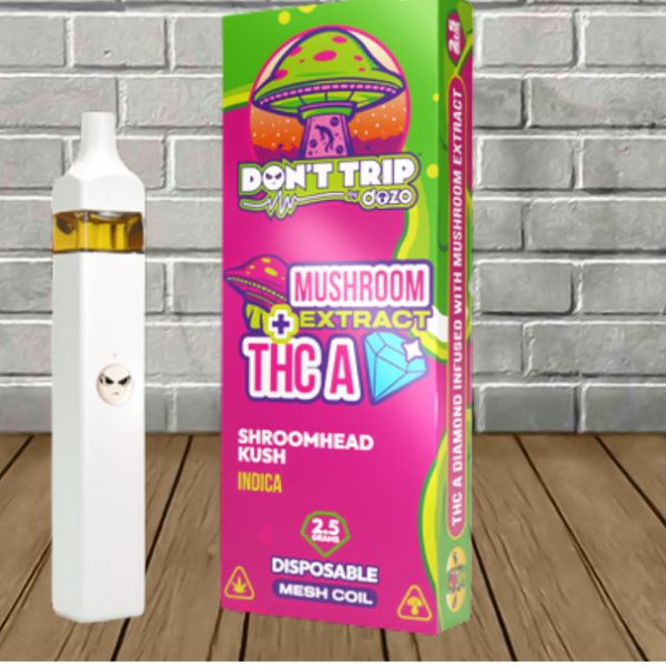 Dozo Don’t Trip Mushroom Extract + THCa Disposable 2.5g - Image 2