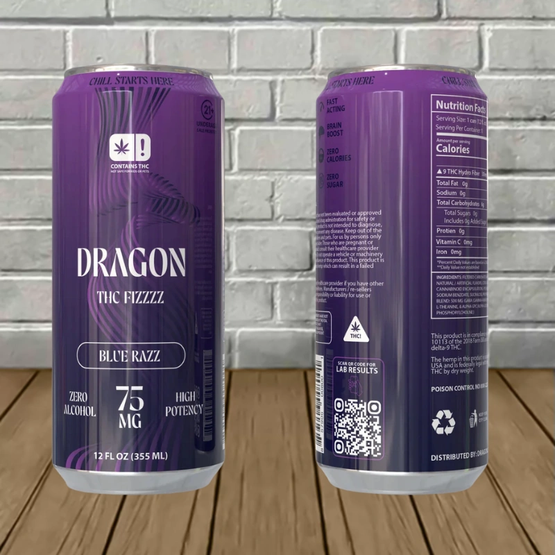 Dragon THC FIZZZZ High-Potency D9 Seltzer 75mg