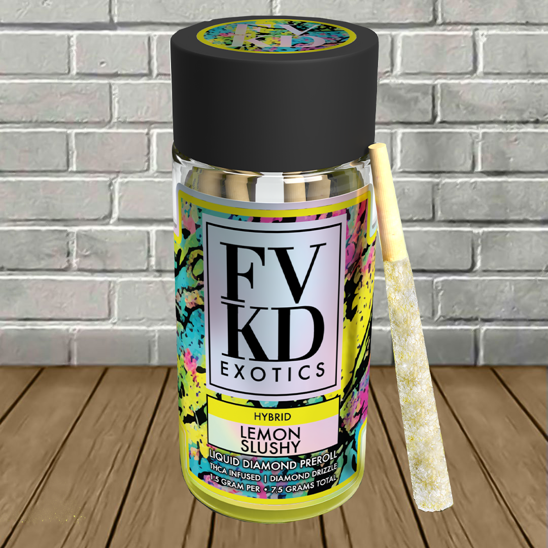 FVKD Exotics THCa Liquid Diamond Prerolls 5ct - Image 4