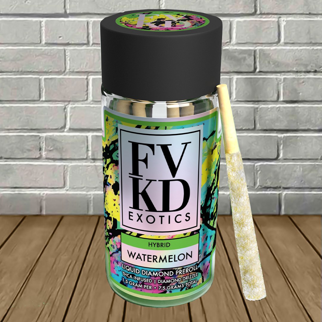 FVKD Exotics THCa Liquid Diamond Prerolls 5ct - Image 2