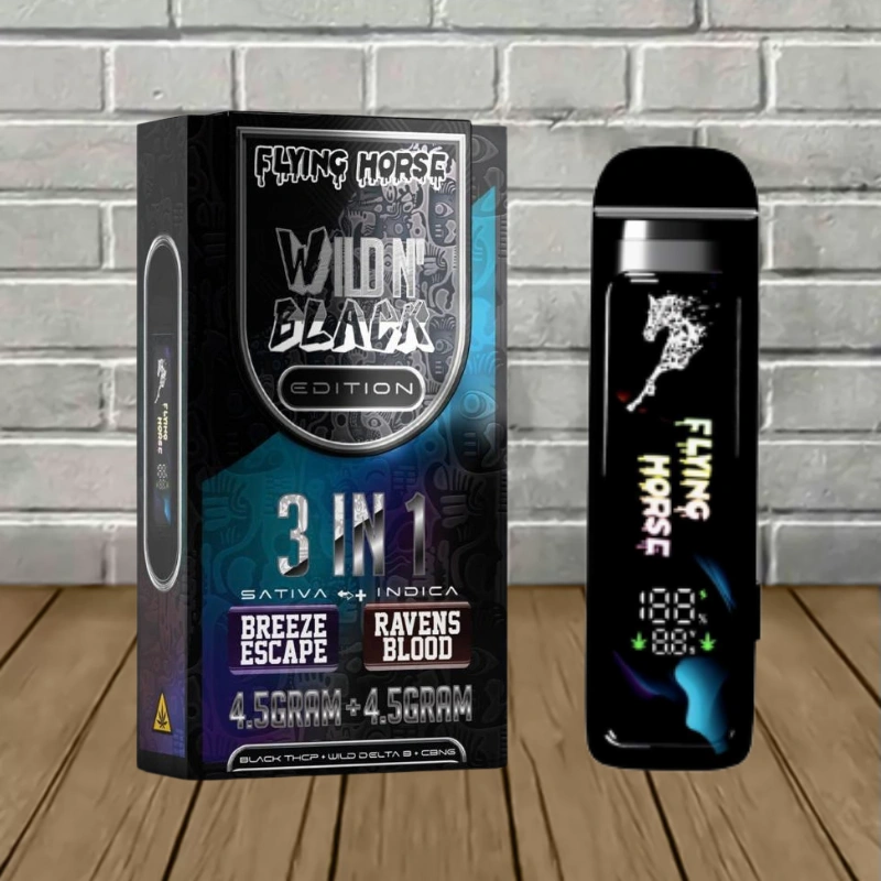 Flying Horse Wild-N-Black 3-in-1 THC Disposable 9g