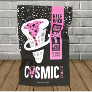 Alternative view of Half Bak’d Mushroom + D9 Cosmic Conez 2ct