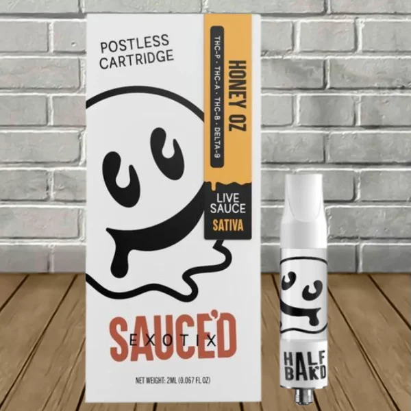 Half Bak’d Sauce’d Exotix Vape Cartridge 2g - Image 3