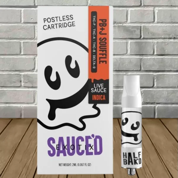 Half Bak’d Sauce’d Exotix Vape Cartridge 2g - Image 2