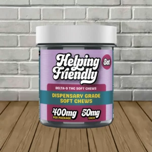 Helping Friendly Dispensary Grade Delta 9 THC + CBG Soft Chews 400mg