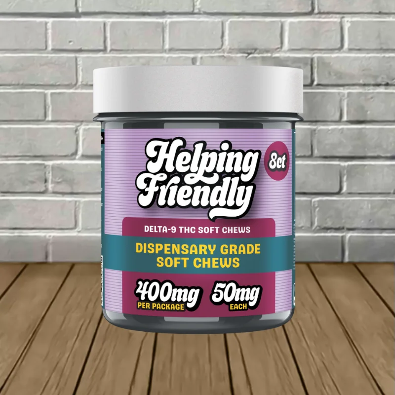 Helping Friendly Dispensary Grade Delta 9 THC + CBG Soft Chews 400mg