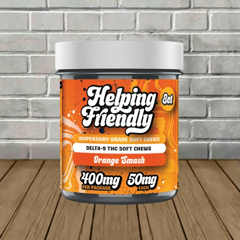 Helping Friendly Dispensary Grade Delta 9 THC + CBG Soft Chews 400mg - Image 6