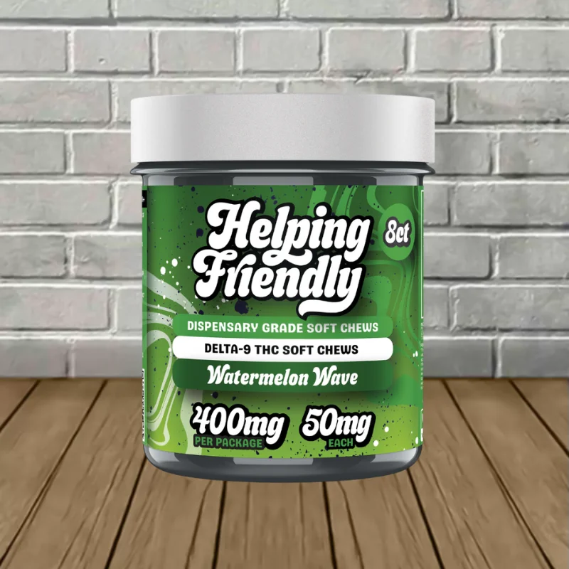 Helping Friendly Dispensary Grade Delta 9 THC + CBG Soft Chews 400mg - Image 2