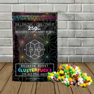 Hi On Nature Clusterfucks Boosted D9 Gummy Bites 250mg 10ct