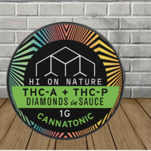 Alternative view of Hi On Nature THCa + THCP Dabs 1g–Diamonds In Sauce