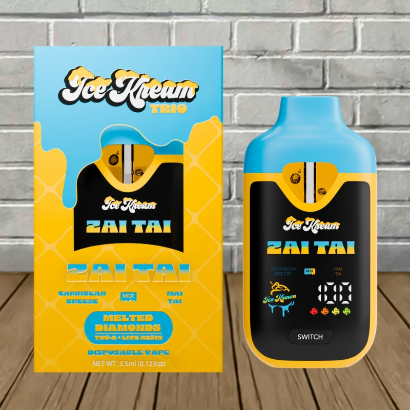 Ice Kream Zlushie THCa Melted Diamonds Trio Vape 3.5g - Image 11