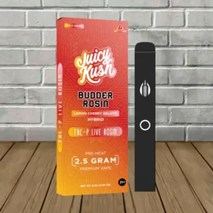 Juicy Kush Budder Rosin THCp + D8 2.5g Disposable - Image 5