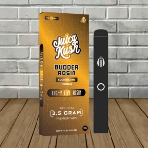 Juicy Kush Budder Rosin THCp + D8 2.5g Disposable - Image 3