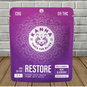 Kanha D9 + CBG Restore Blend Gummies 450mg