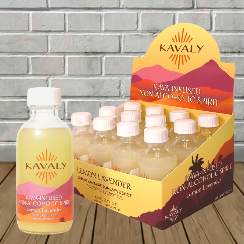 Kavaly Kava-Infused Non-Alcoholic Spirit Lemon Lavender 2oz - Image 3