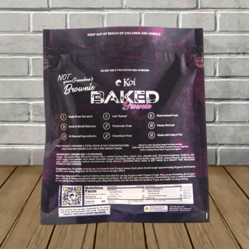 Koi 1:1 D9 + CBD Baked Brownie 300mg — DISCONTINUED - Image 3
