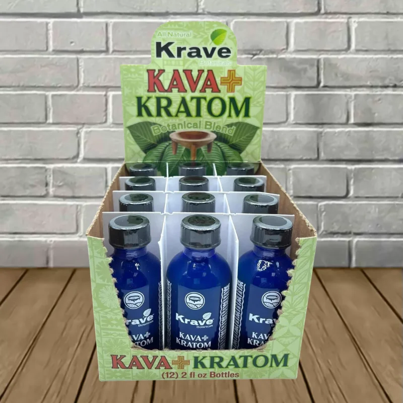 Krave Botanicals Kava + Kratom Liquid Extract Shot 2oz - Image 3