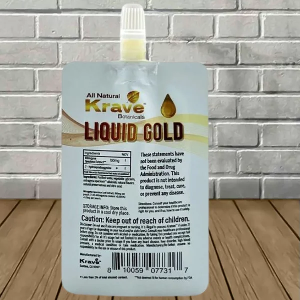 Krave Botanicals Liquid Gold Kratom Extract Pouch 20g - Image 5