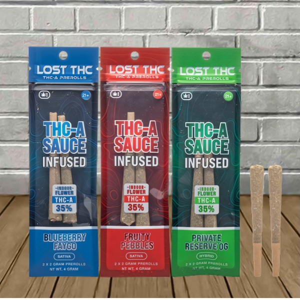 Lost THC 35% THCa Sauce Infused Pre-Rolls 4g
