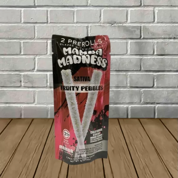 Mamba Madness Diamond Glazed 2×2 THCa Pre-Rolls 4g