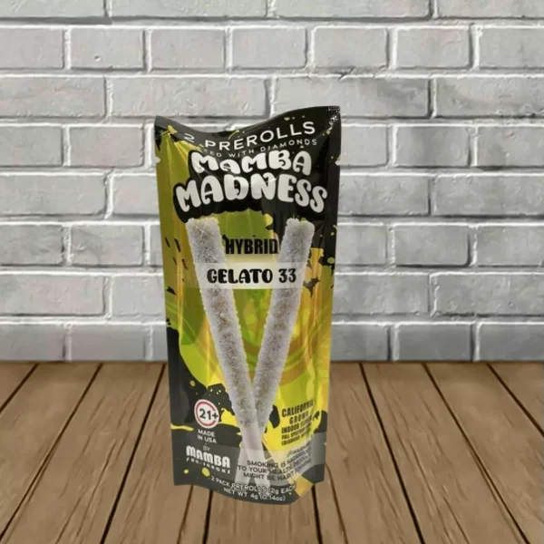 Mamba Madness Diamond Glazed 2×2 THCa Pre-Rolls 4g - Image 4
