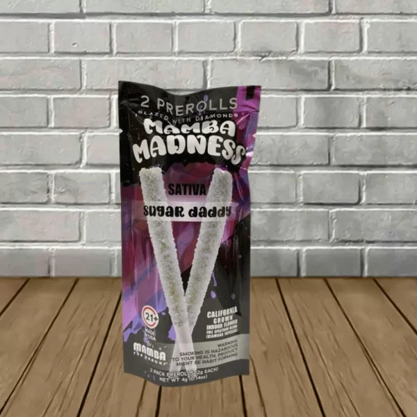 Mamba Madness Diamond Glazed 2×2 THCa Pre-Rolls 4g - Image 9