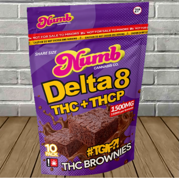 Numb Cannabis Co Delta 8 + THCP Brownies 1500mg — DISCONTINUED