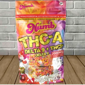 Numb Cannabis Co THCa + D9 + THCP Rainbow Krispie Treats 2000mg — DISCONTINUED