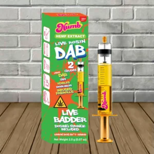 Numb Hemp Live Rosin + Badder THC Blend Dab Syringe 2g - Image 3