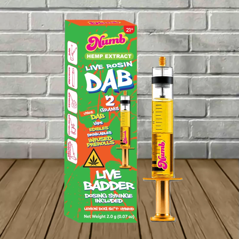 Numb Hemp Live Rosin + Badder THC Blend Dab Syringe 2g - Image 3