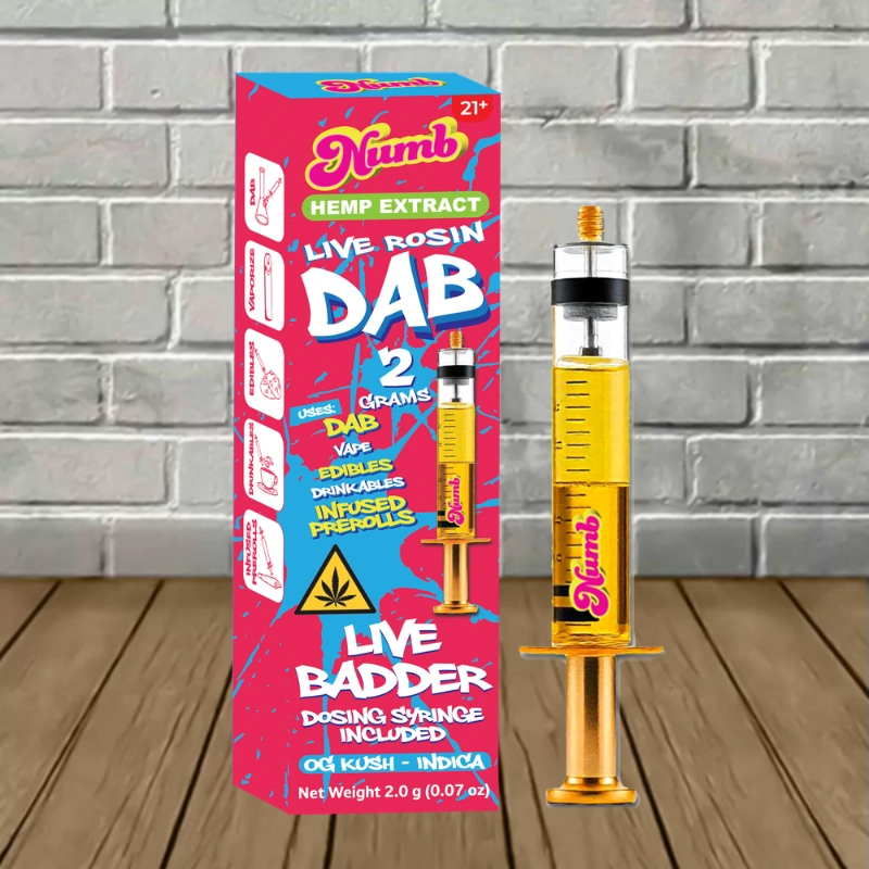 Numb Hemp Live Rosin + Badder THC Blend Dab Syringe 2g - Image 4