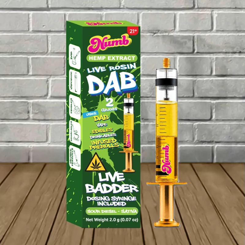 Numb Hemp Live Rosin + Badder THC Blend Dab Syringe 2g