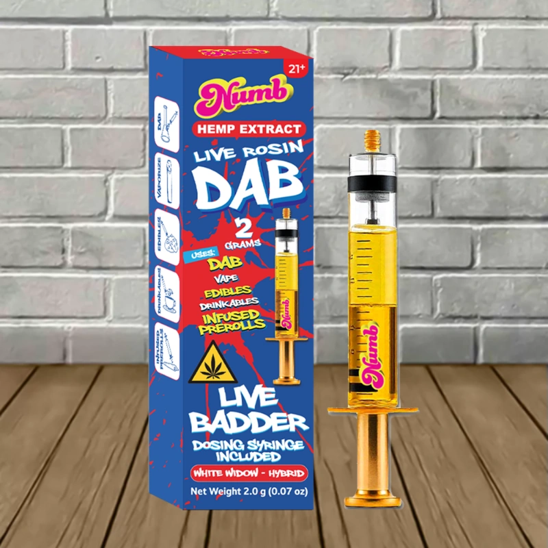 Numb Hemp Live Rosin + Badder THC Blend Dab Syringe 2g - Image 6