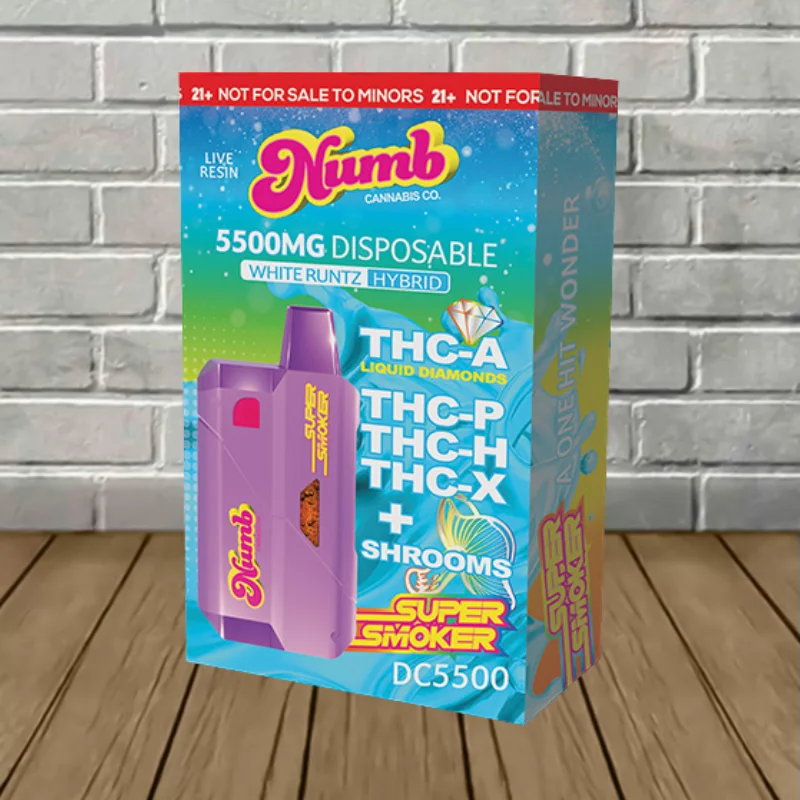 Numb Cannabis Co Super Smoker Liquid Diamond + Shrooms Blend Disposable 5.5g — DISCONTINUED - Image 6
