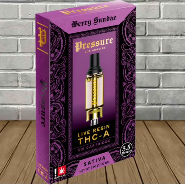 Pressure LA Live Resin THCa Vape Cartridge 3.5g - Image 3