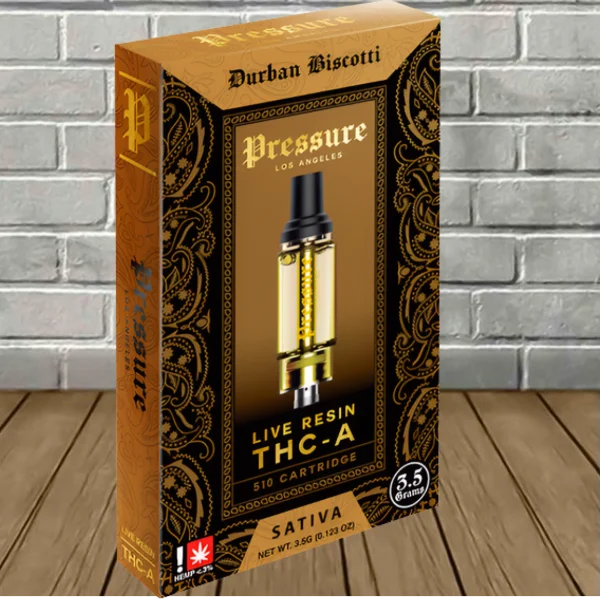 Pressure LA Live Resin THCa Vape Cartridge 3.5g - Image 9