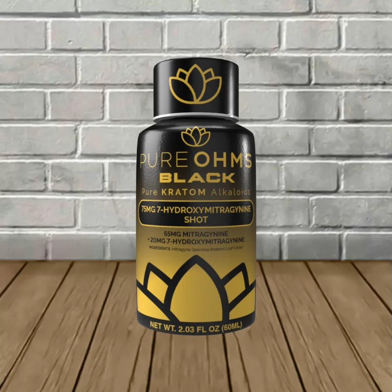 Pure Ohms Black 7-Hydroxymitragynine Liquid Extract Shot 2oz — DISCONTINUED