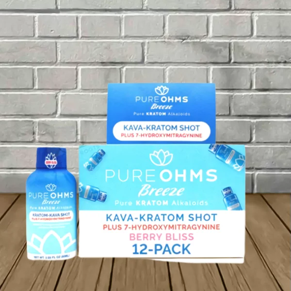 Pure Ohms Breeze 7-Hydroxymitragynine Kratom + Kava Shot 2oz — DISCONTINUED - Image 2
