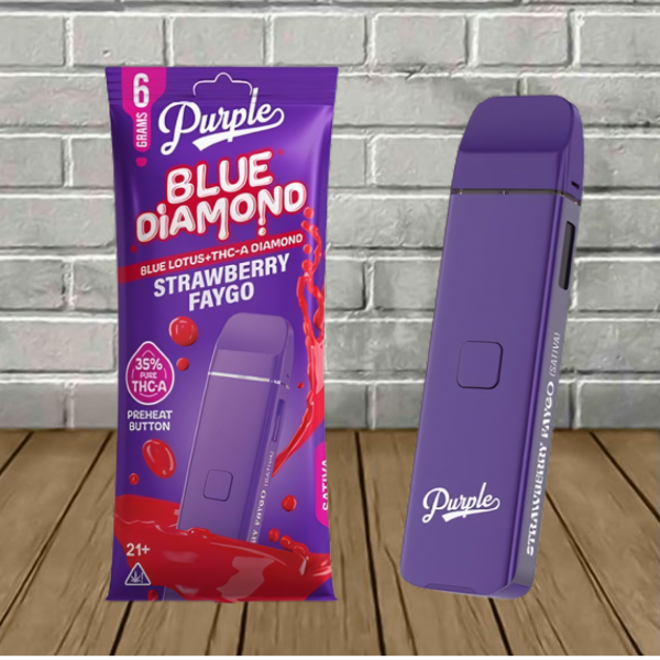 Purple Blue Diamond Blue Lotus + THCa Diamonds Disposable 6g — DISCONTINUED - Image 2