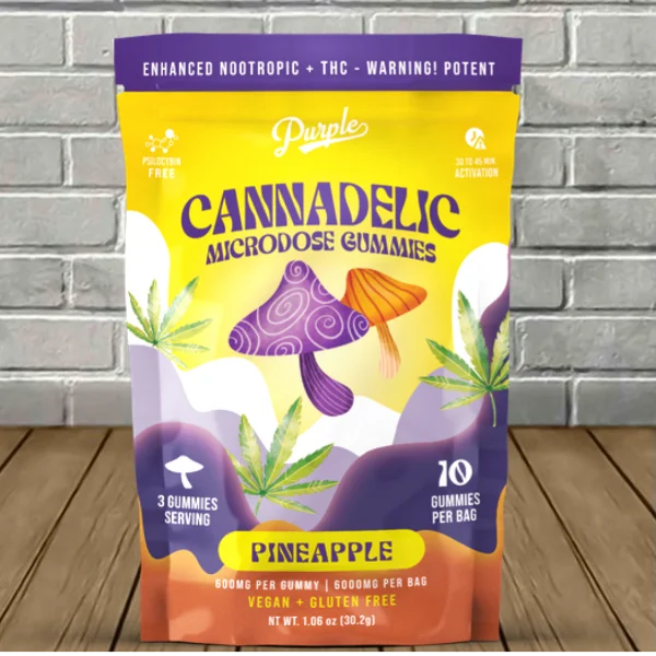 Purple Cannadelic Magic Mushroom Microdose Gummies 6000mg — DISCONTINUED - Image 7