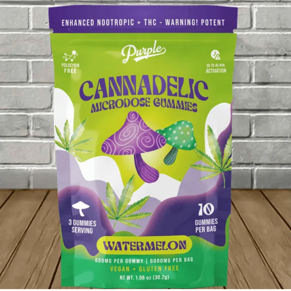 Purple Cannadelic Magic Mushroom Microdose Gummies 6000mg — DISCONTINUED - Image 5