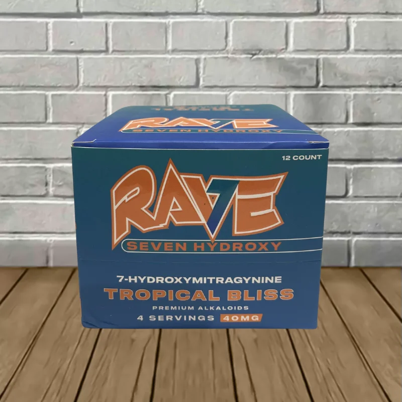 Rave Kratom Seven Hydroxy Liquid Extract Shot Case 12ct — DISCONTINUED